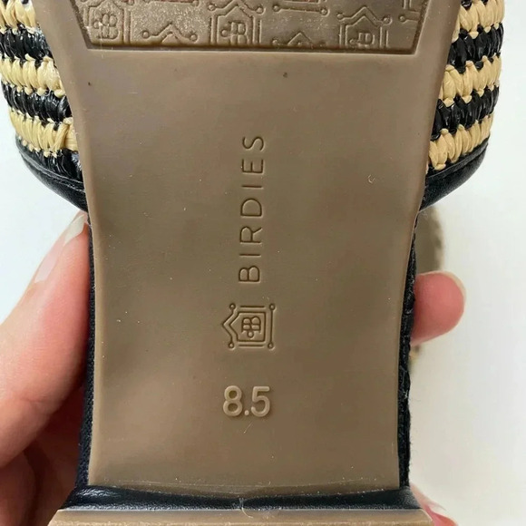 BIRDIES Spice Market Songbird Slides Faux Raffia Beaded Fringe Trim Size 8.5 - Picture 5 of 9